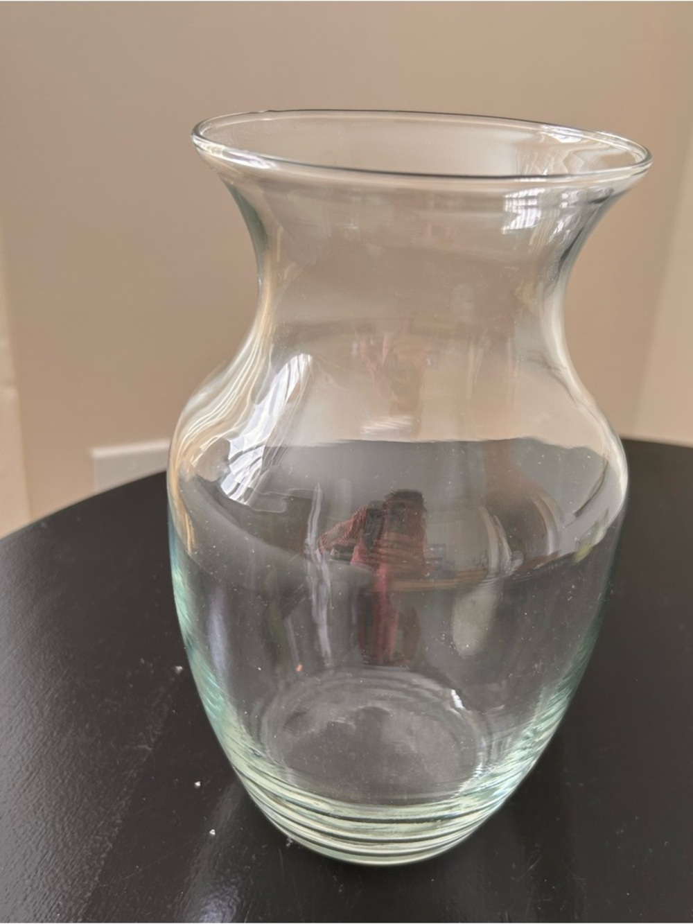 Clear Glass Vase Flared Neck modern minimalist